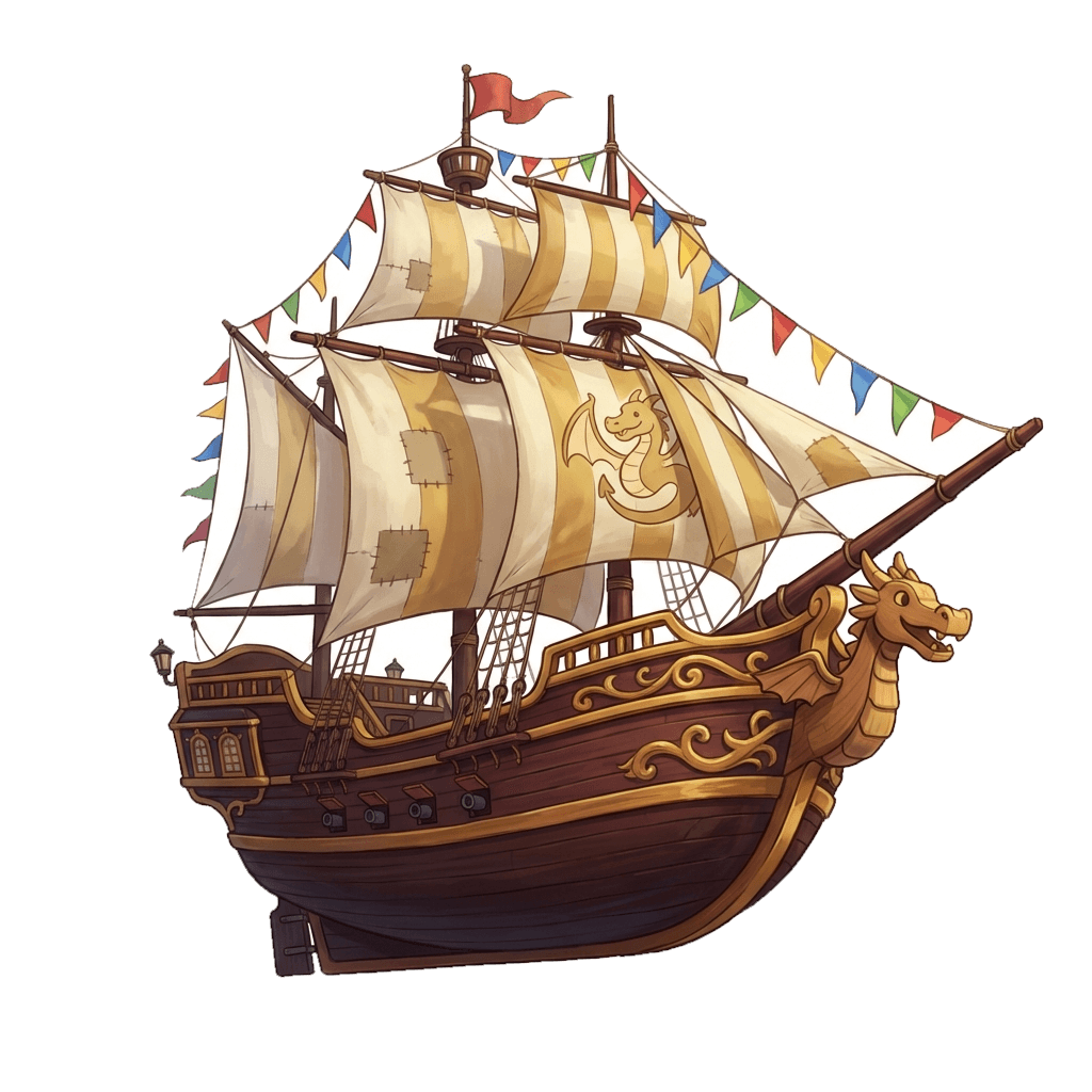 Piratskib — sejl med på eventyr i godnathistorien